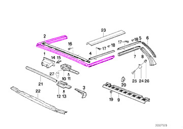 Bmw e30 convertible horseshoe seal #5