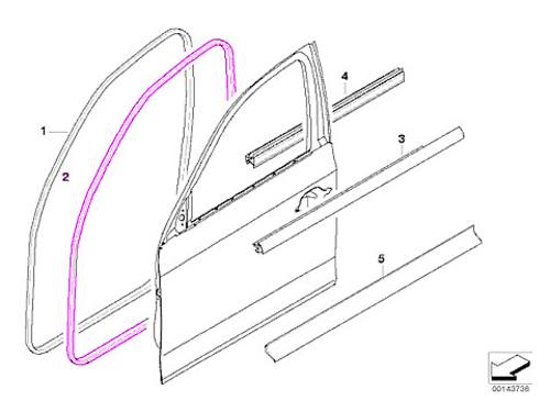 Bmw e90 door weather strip