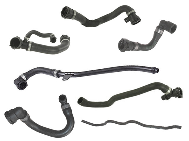 BMW e38 A/T (09/98+) Radiator Hose KIT (7pcs) FRESH stock e39 coolant